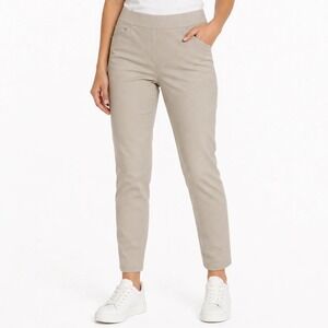Millers Woman Beige Pull On Bengaline Slim Leg Pants Size 10 Sand Stretch Cotton